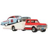  HOT WHEELS PREMIUM - SET 2 CHIẾC TEAM TRANSPORT ‘61 IMPALA VS ‘72 CHEVY RAMP TRUCK - HKF40 