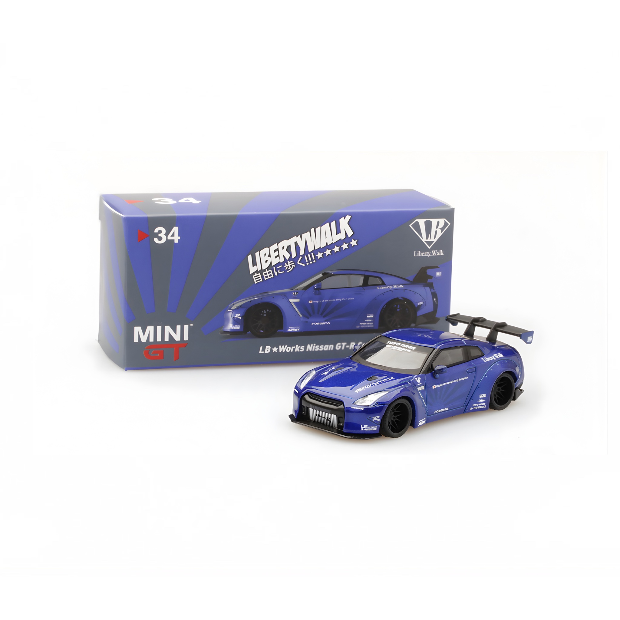 MINI GT - LB☆WORKS Nissan GT-R R35 LBWK Satin Silver - 49 – aesnkrs