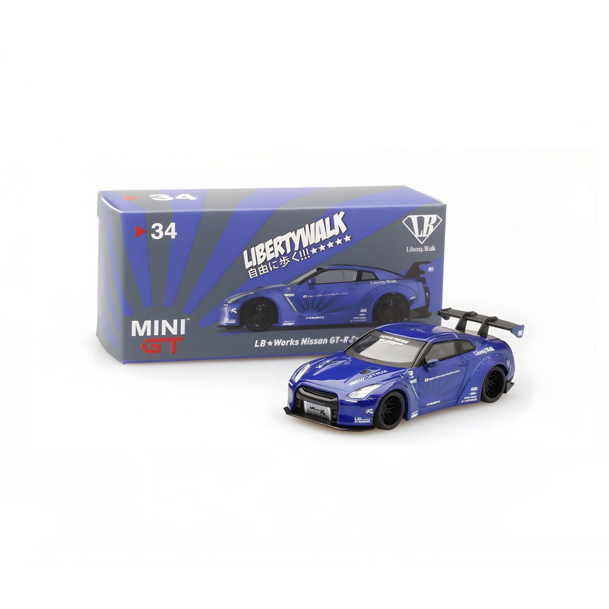 MINI GT - LB☆WORKS Nissan GT-R R35 LBWK Candy Blue - 34 – aera