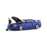  TIME MICRO - [ KÈM FIGURE ] NISSAN SKYLINE GTR R34 FAST & FURIOUS F&F + PAUL WALKER FIGURE - TMR34PAUL 