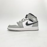  NIKE AIR JORDAN 1 MID LIGHT SMOKE GREY 554725-078 