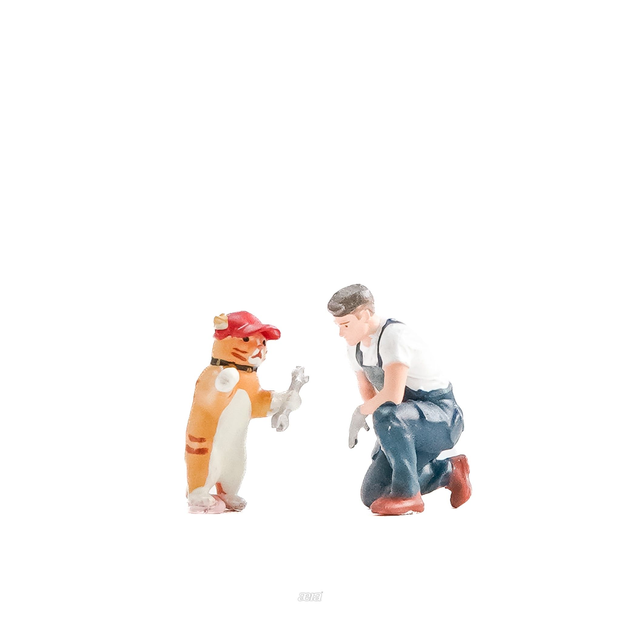  DAI FIGURE - 1/64 DAI THE FIXER & ORANGE CAT [SET + TOOL BOX] - DAICHAR0026 