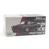  POP RACE - 1/64 SHELBY FORD MUSTANG GT500 DARK CHROME - PR64218 