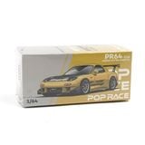  POP RACE -1/64 MAZDA RX-7 FD3S RE-AMEMIYA WIDEBODY YELLOW - PR64116 