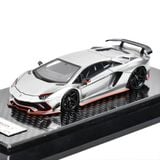  YM MODEL - [2 VER] 1/64 ROWEN RESIN LAMBORGHINI AVENTADOR S SILVER - YM64LAS 