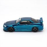  INNO64 - NISSAN SKYLINE GTR R34 CHROME BLUE + MAGAZINE CLDC CHINA SPECIAL EDITION - IN64-R34-CHBLU 