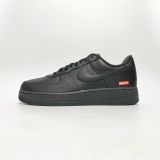  NIKE SUPREME X AIR FORCE 1 LOW BOX LOGO BLACK CU9225-001 