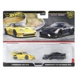  HOT WHEELS PREMIUM - SET 2 CHIẾC PORSCHE 993 GT2 VS PORSCHE 718 CAYMAN GT4 - HRR82 