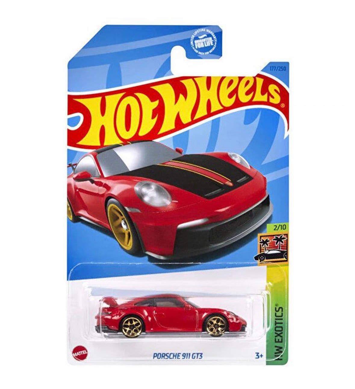  HOT WHEELS BASIC - PORSCHE 911 GT3 RED AND BLACK - HKH97 