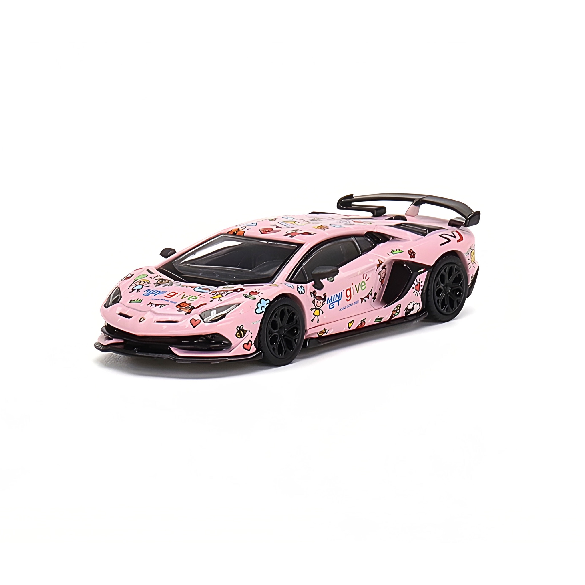 MINI GT - LAMBORGHINI AVENTADOR SVJ BABY PINK MINI GT GIVE 2022 HK