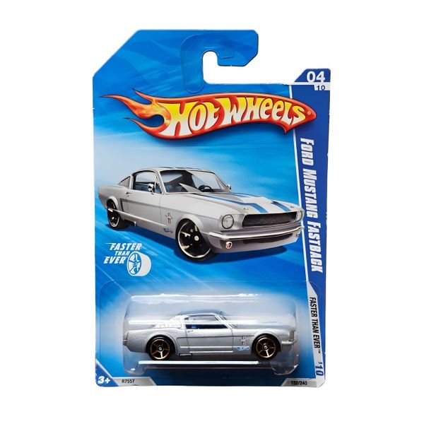 HOTWHEELS BASIC - FORD MUSTANG FASTBACK SILVER FASTER THAN EVER - R755 ...