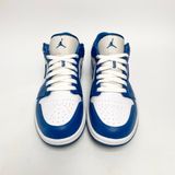  NIKE AIR JORDAN 1 LOW WHITE DARK MARINA BLUE DC0774-114 