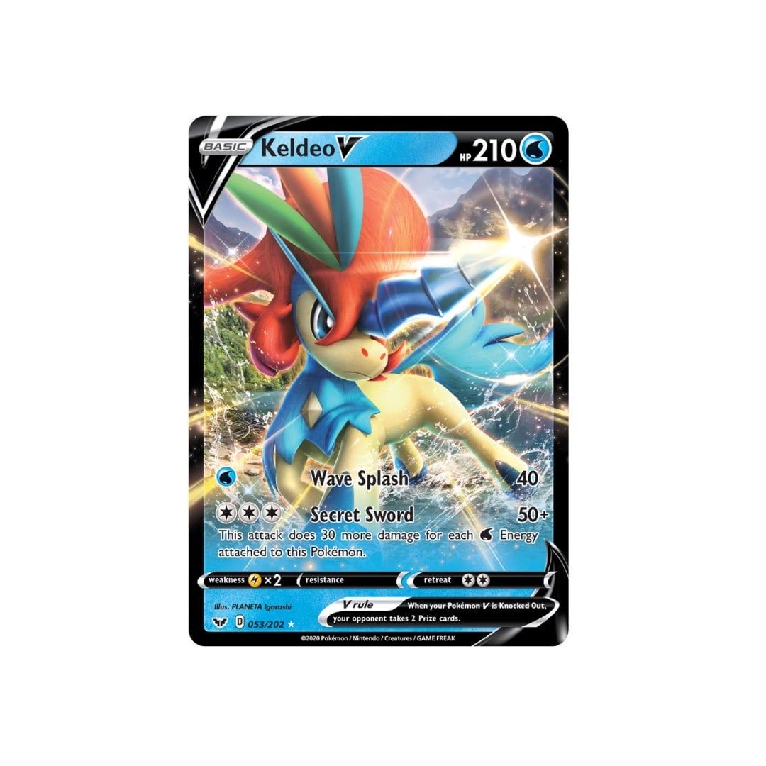  Keldeo V 053/202 Ultra Rare Pokemon Card Sword & Shield 