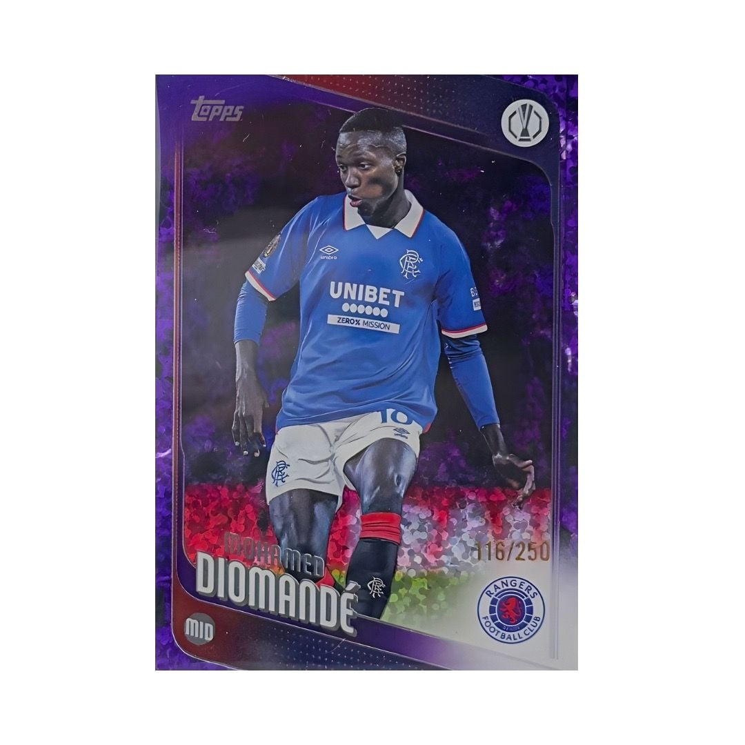  TOPPS UEFA EUROPA LEAGUE - MOHAMED DIOMANDE RANGERS FC 116/250 - T26.45 