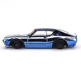  MINI GT - [KÈM CHỮ KÝ] NISSAN SKYLINE KENMERI LIBERTY WALK CHROME BLUE HOBBY EXPO CHINA 2024 HEC - 730 