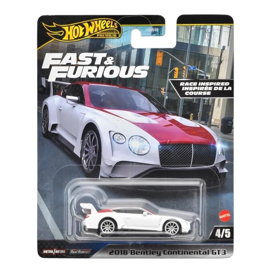  HOT WHEELS PREMIUM - 2018 BENTLEY CONTINENTAL GT3 - HVR63 