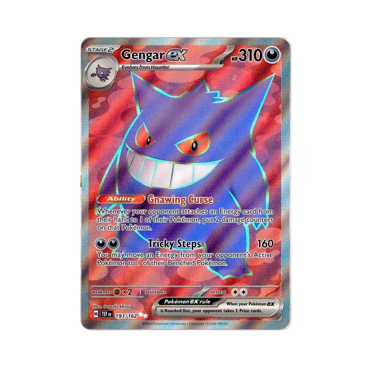  Gengar ex [ 193/162 TEF EN ] Full Art Ultra Rare Temporal Forces ENGLISH Pokemon Card 