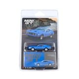  MINI GT - 1/64 FORD MUSTANG MACH 1 GRABBER BLUE - 1138 