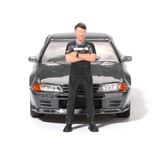  MINI GT - [KÈM FIGURE] 1/64 NISSAN SKYLINE GT-R R32 NISMO GUNMETAL WITH MATSUDA FIGURE TSUGIO MATSUDA COLLECTION - 869 