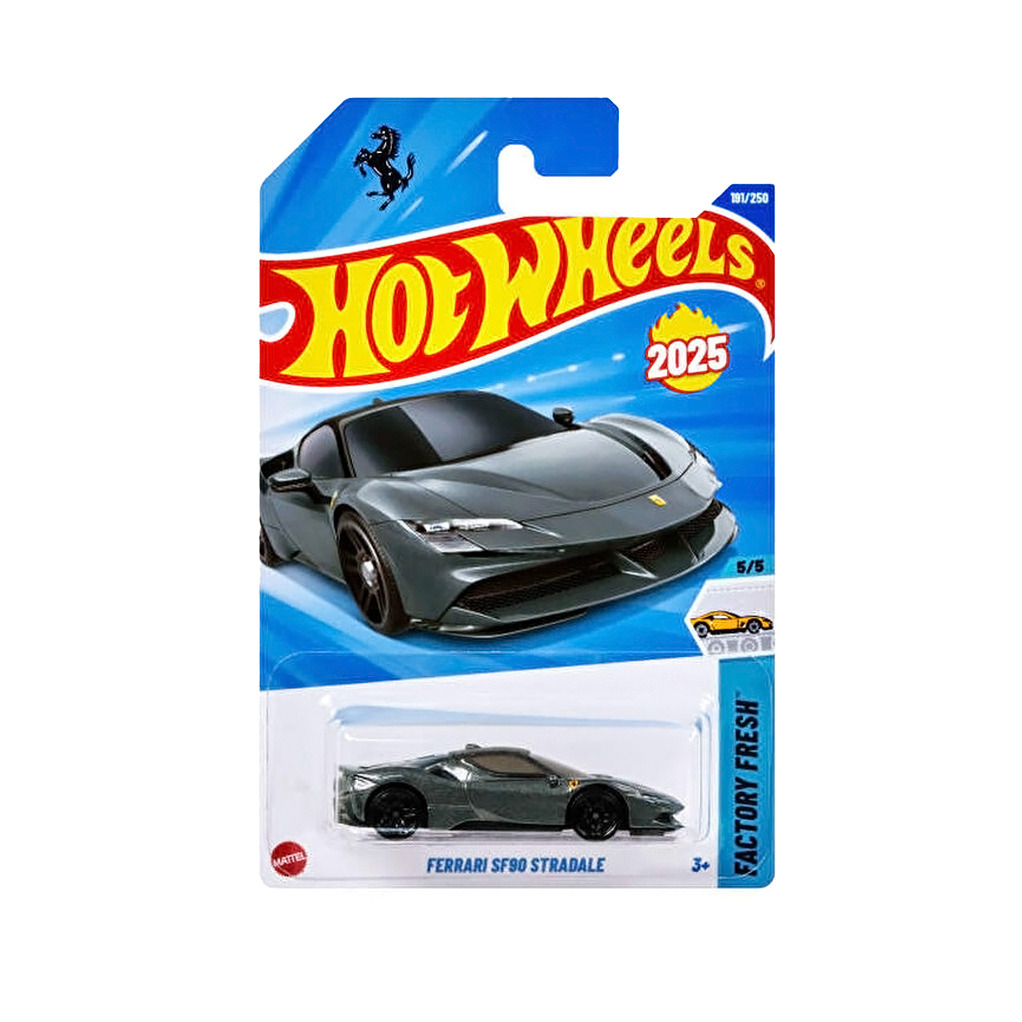  HOT WHEELS BASIC - FERRARI SF90 STRADALE GREY - HYY08 