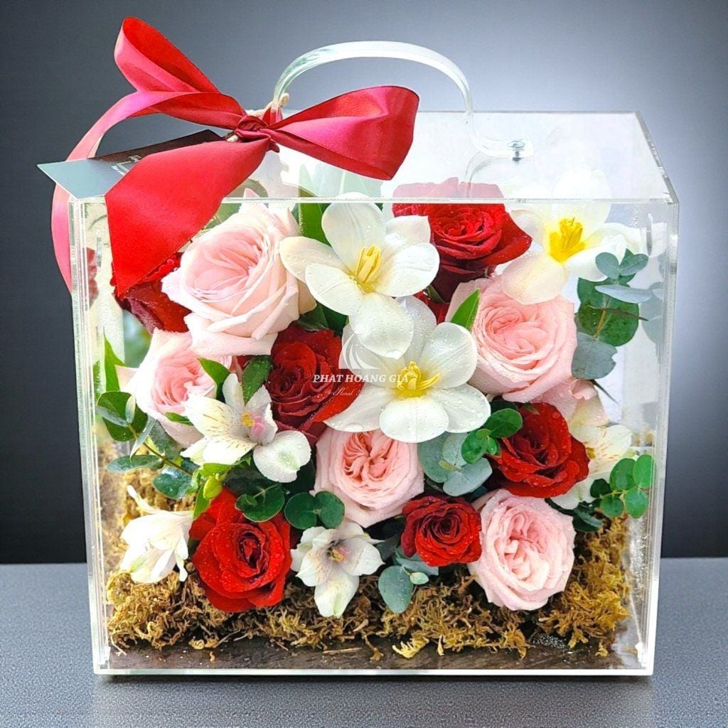 Hộp hoa Mica - Mica Flower Lux 1 - 23519
