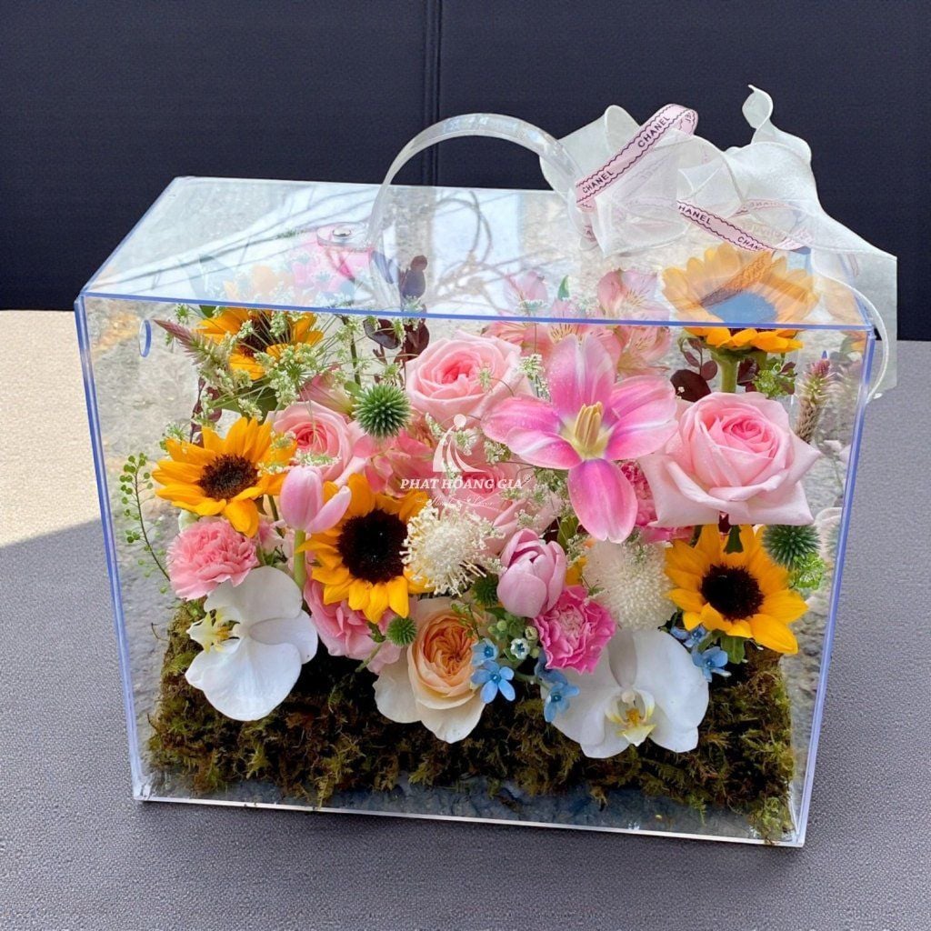 Hộp hoa Mica - Mica Flower Lux 3 - 23925