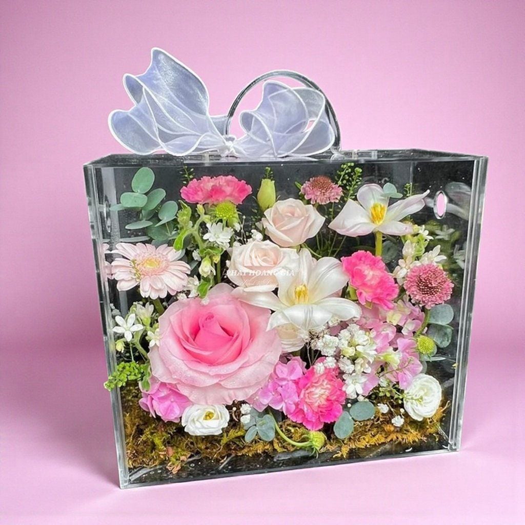Hộp hoa Mica - Mica Flower Lux 2 - 23779