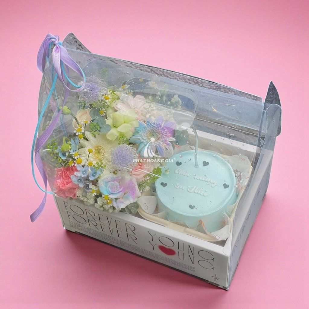 Set bánh hoa tươi - Set Bánh Kem Và Hoa Tươi 2 - 24943