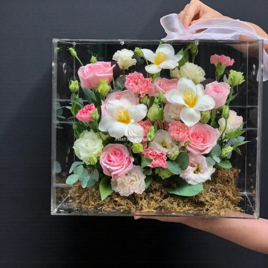 Hộp hoa Mica - Mica Flower Lux 5 - 25013