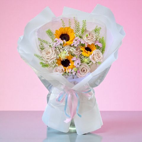  Hoa cám ơn - Bó Hoa Pastel Đa Sắc 4 - 26409 