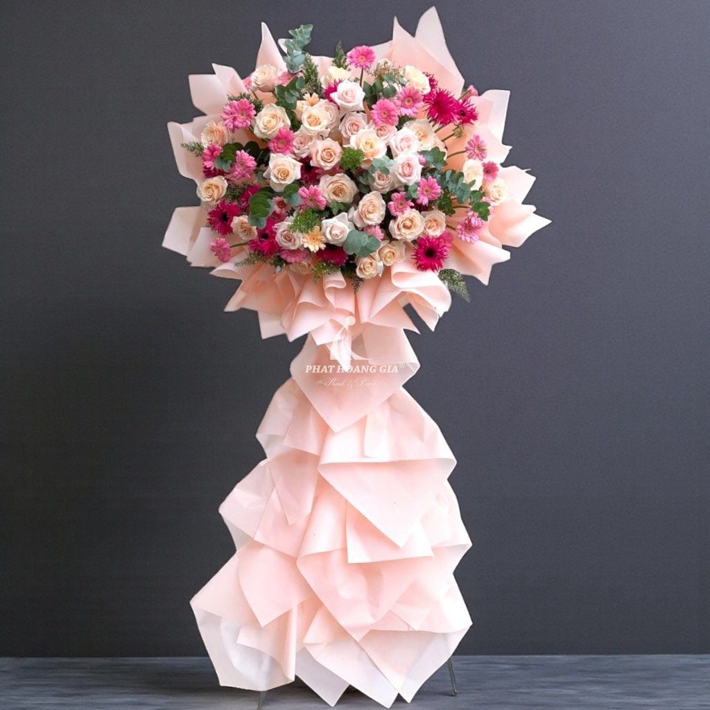 Kệ hoa tươi - Hoa Khai Trương - Pink Road - 26544