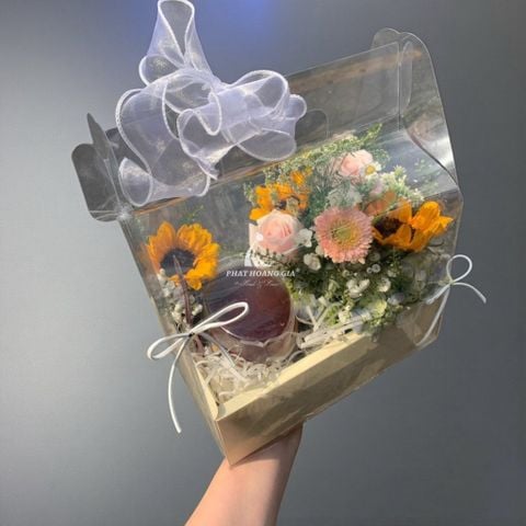  Set bánh hoa tươi - Set Bánh Kem Và Hoa Tươi 3 - 27396 