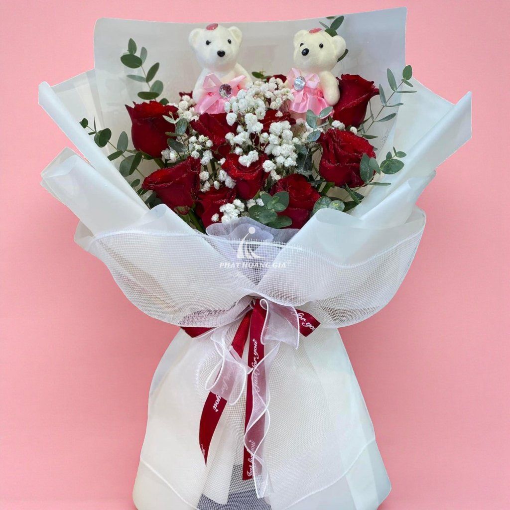 Hoa tươi màu Đỏ - Blooming 2 - 28824