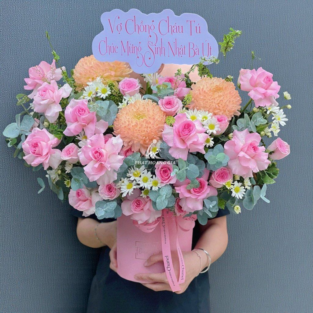 Hoa tươi màu Pastel mix - Áng Mây Hồng 9 - 29501