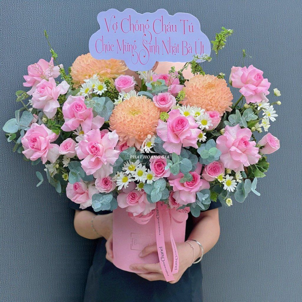 Hoa tươi màu Pastel mix - Áng Mây Hồng 9 - 29501