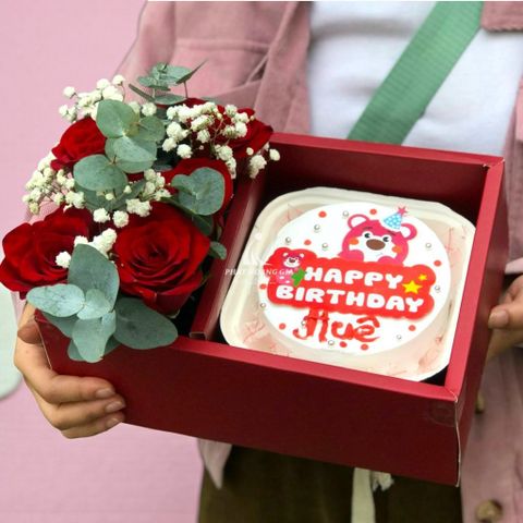  Set bánh hoa tươi - Set Bánh Kem Và Hoa Tươi 6 - 30495 