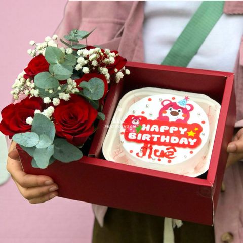  Set bánh hoa tươi - Set Bánh Kem Và Hoa Tươi 6 - 30495 