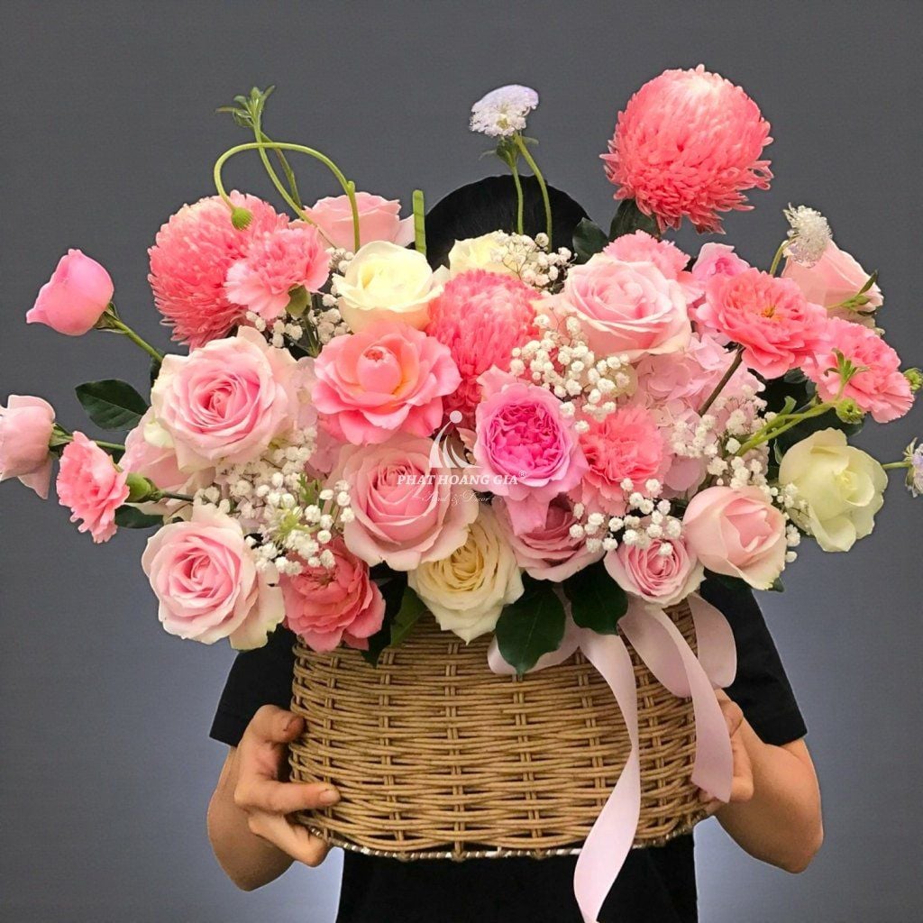 Giỏ hoa tươi - Giỏ Hoa Mộng Mơ 6 - 31040