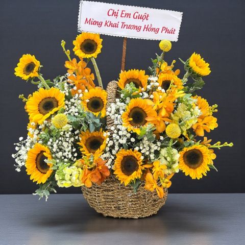  Lẵng hoa tươi - Màu Nắng Ấm 11 - 34489 