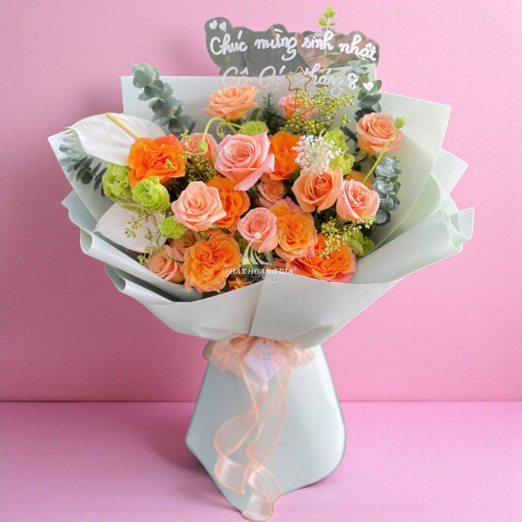 Hoa sự kiện - Bó Hoa Pastel Đa Sắc - 16980