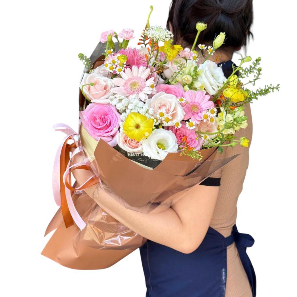 Hoa cám ơn - Bó Hoa Pastel Đa Sắc 2 - 17768