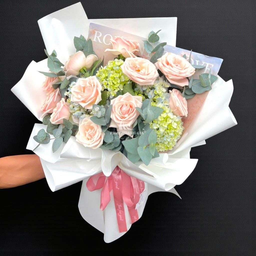 Hoa tươi màu Pastel mix - Áng Mây Hồng 3 - 18408