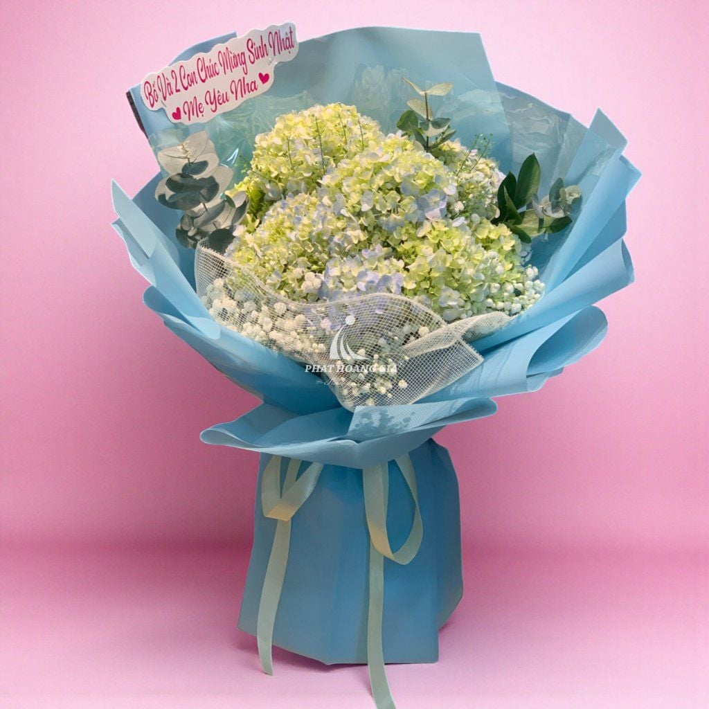 Ngày của Cha - Bó Tú Cầu Xanh Bơ - 18816