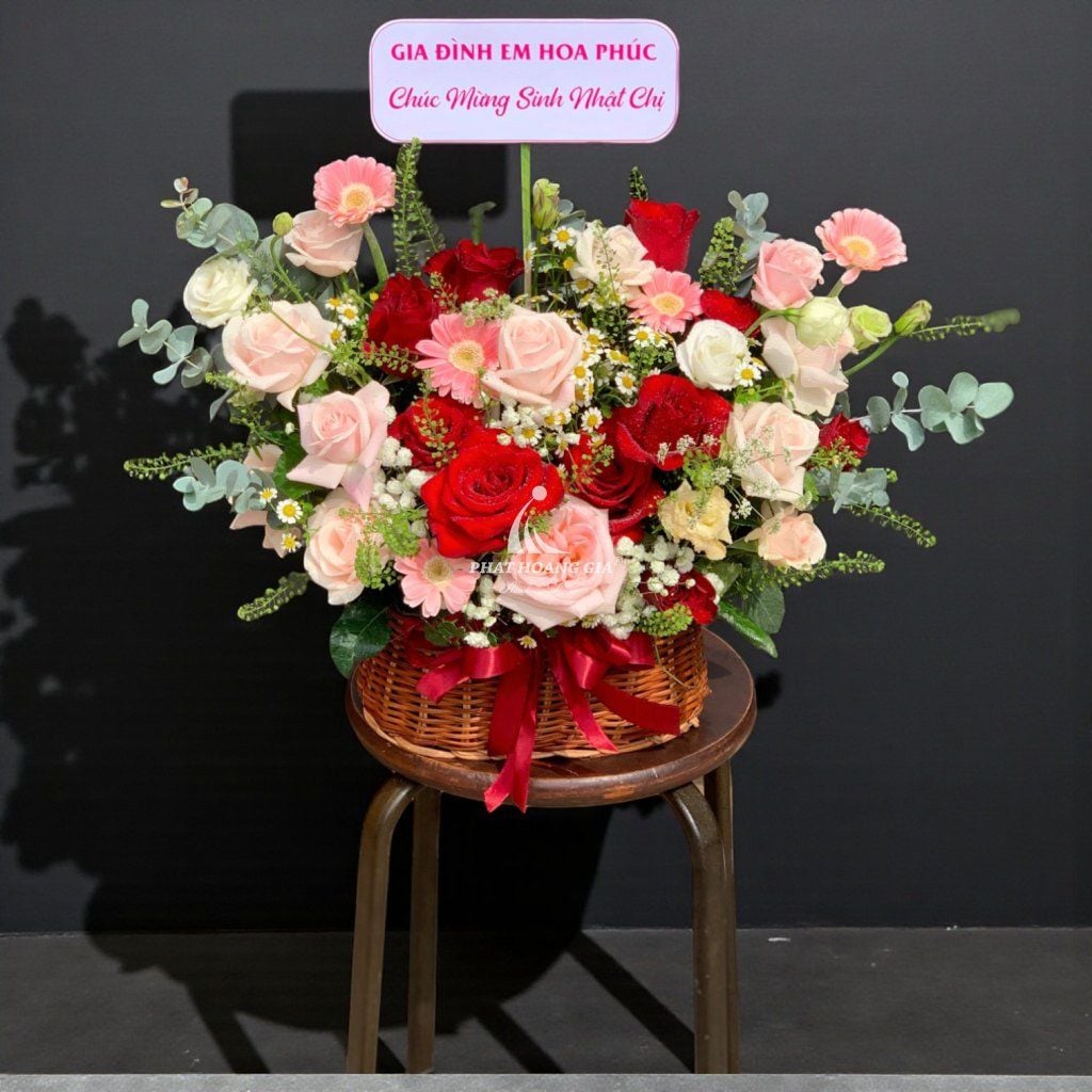 Giỏ hoa tươi - Giỏ Hoa Mộng Mơ 3 - 20401