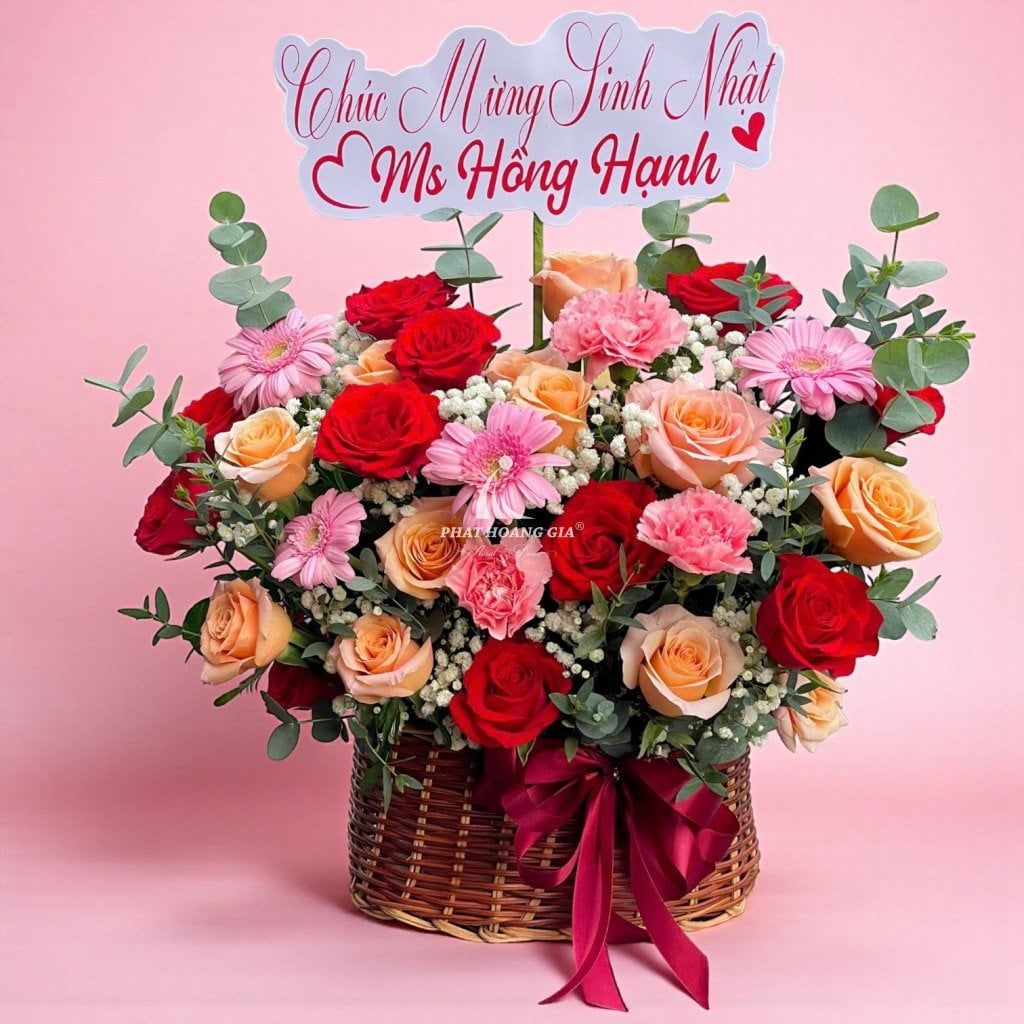 Giỏ hoa tươi - Con Đường Rực Rỡ 4 - 22325
