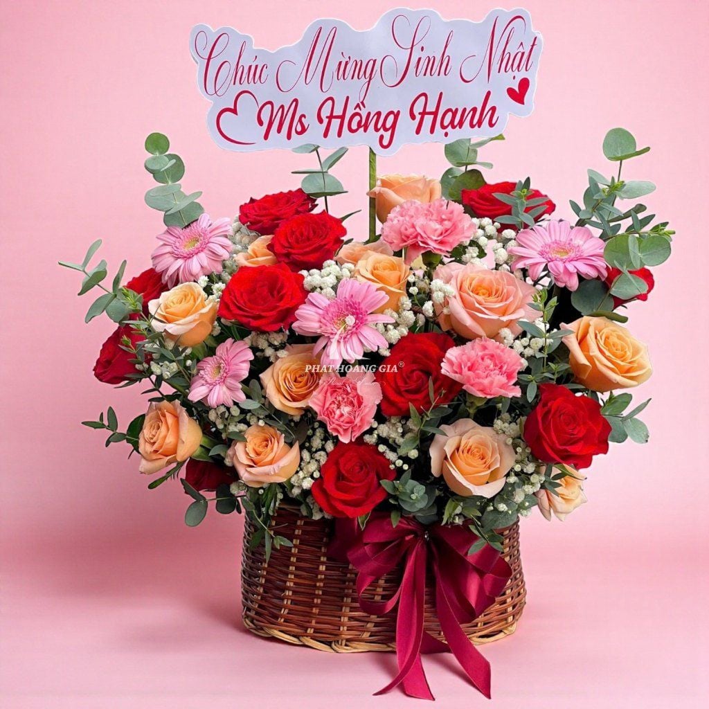 Giỏ hoa tươi - Con Đường Rực Rỡ 4 - 22325