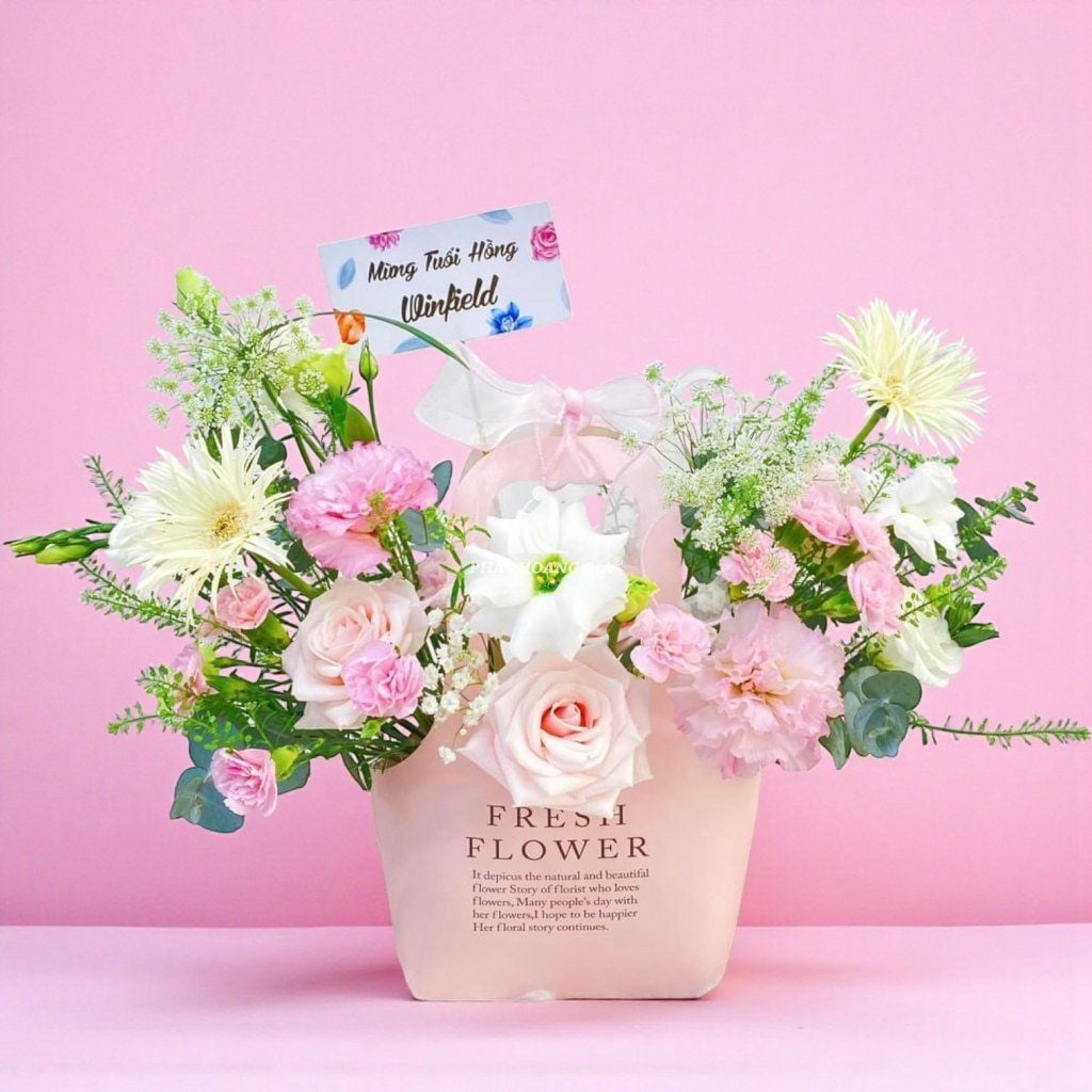 Giỏ hoa tươi - Giỏ Hoa Cô Gái Bé Nhỏ 1 - 23206