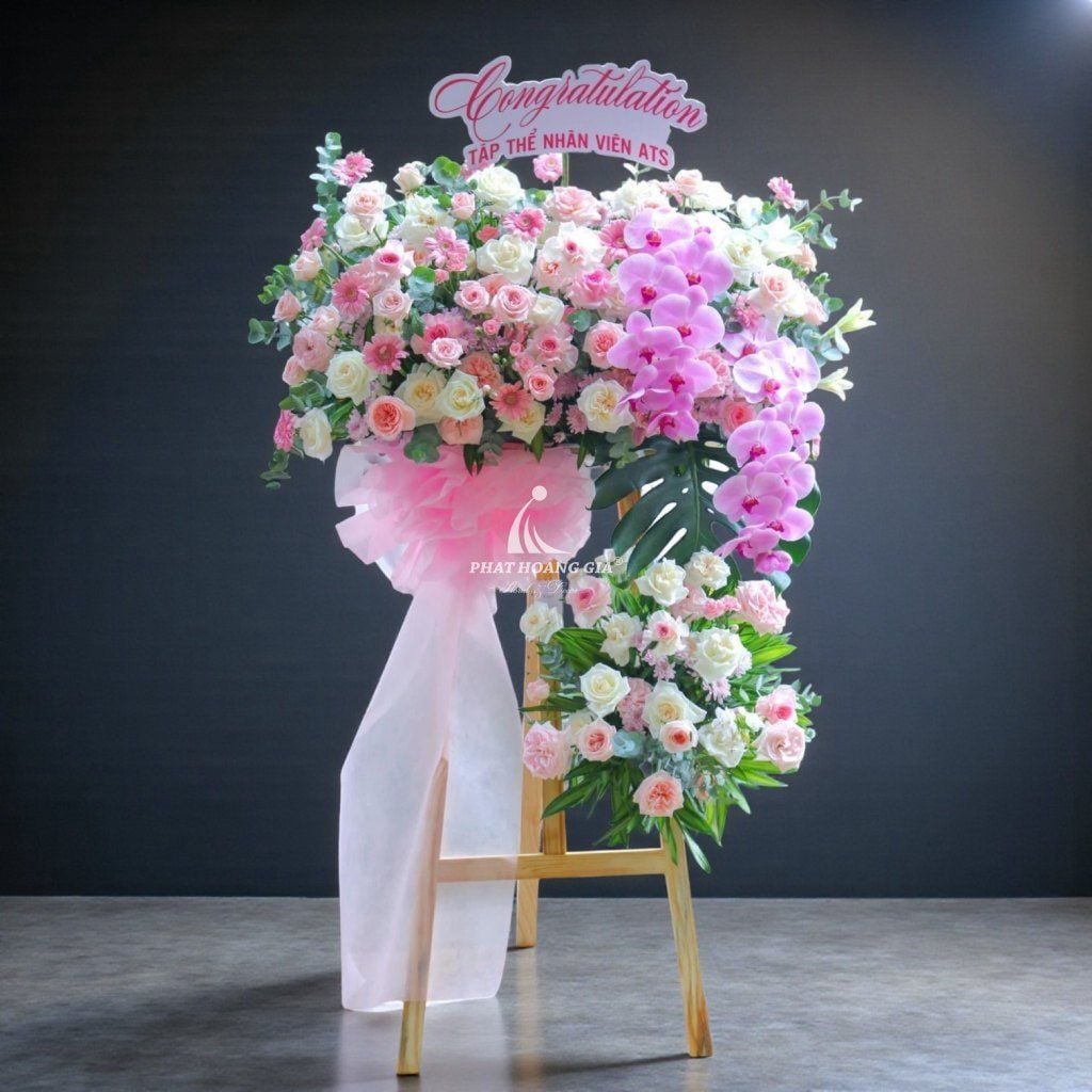 Kệ hoa tươi - Kệ Hoa Chúc Mừng Vững Tin 3 - 22694