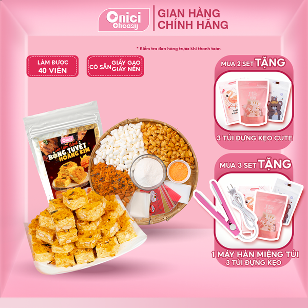 Set nguyên liệu làm Bánh bông tuyết (40 viên)