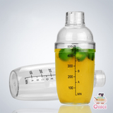  Bình lắc shaker nhựa vạch đen 500ml 